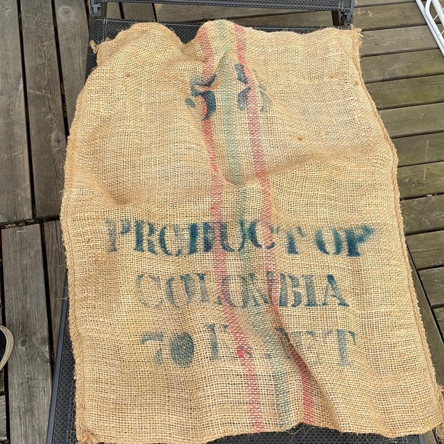 2 Columbian Coffee sacks vintage