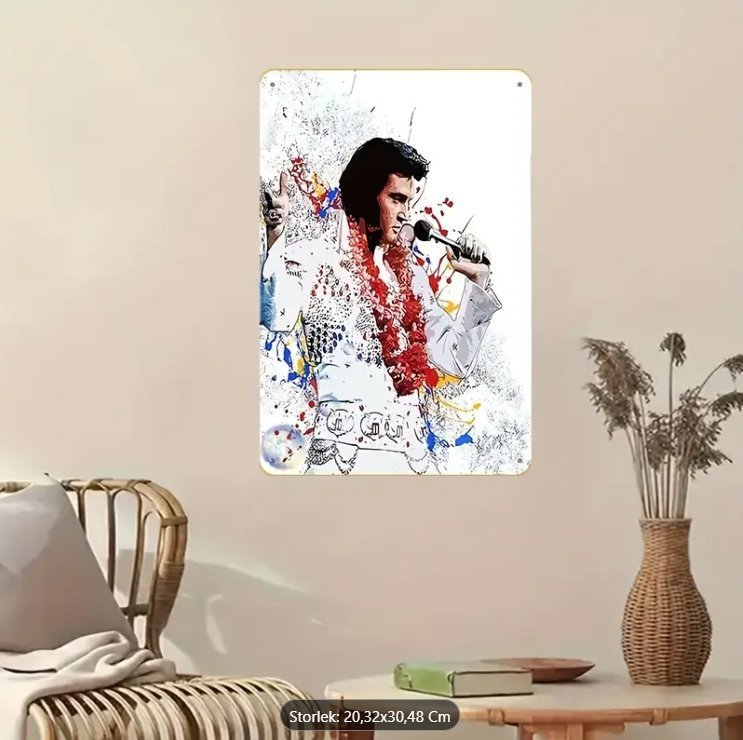 Elvis Presley - Metallskylt 30 x20 cm