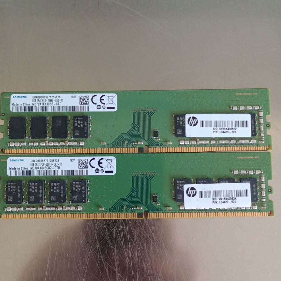 2x 8GB DDR4 pc4 2666 RAM