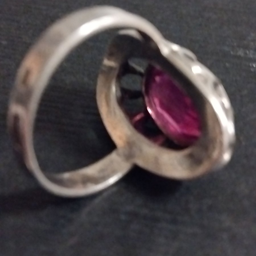 Vintage jättefin ring. Silver 875. Stl 16.