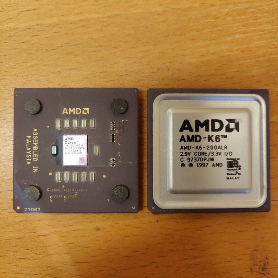 AMD K6-200ALR och AMD Duron Processor