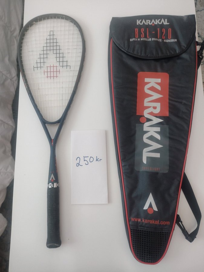 Jättebra Squash Racket med Bag