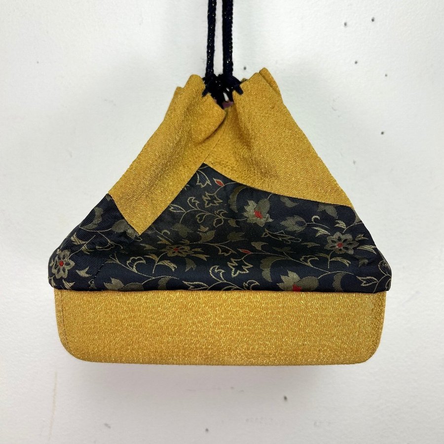 Vintage Japanese silk bento box bag