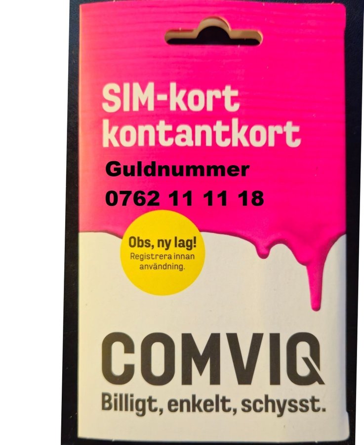 0762 11 11 18 Guldnummer Guld nummer Diamant nummer Comviq Telefonnummer