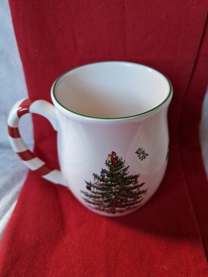 Jul Mugg med julmotiv Spode Christmas Tree Peppermint