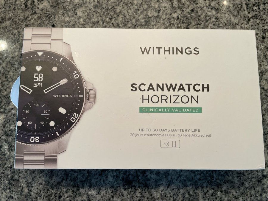 Withings Scanwatch Horizon -hybridsmartklocka, 43 mm