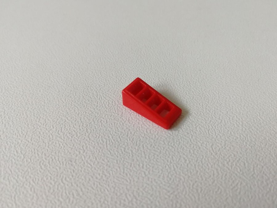 Lego - galler - grill - sned - 2x1x2/3 - part 61409 - röd