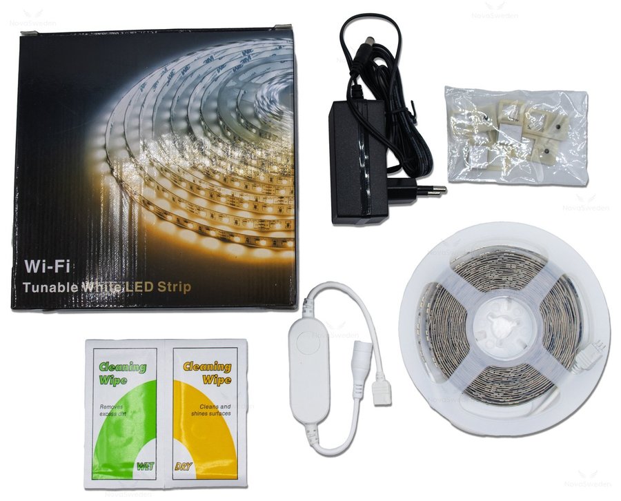 NY WiFi LED-remsa varmvit/vit | 5-meter | Alexa och Google stöd | Nypris 399kr