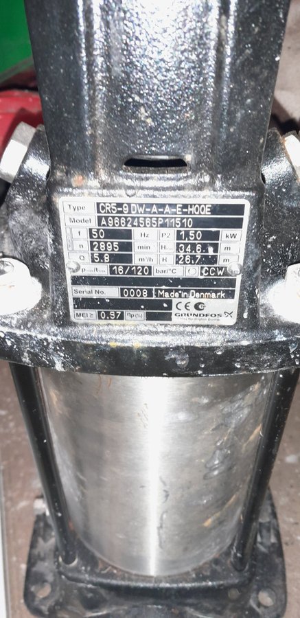 Pump Grundfos CR5-9 DW-A-A-E-HQQE