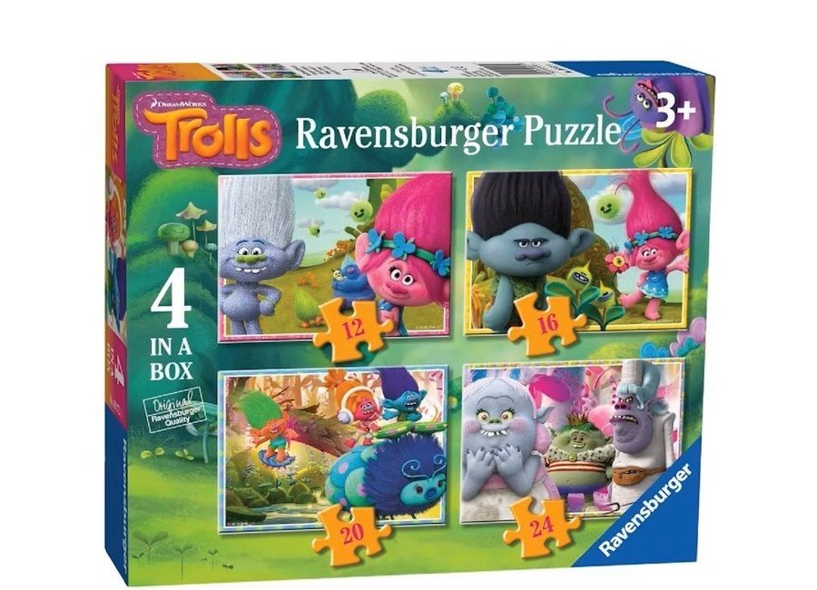 Trolls Ravensburger Pussel 4 i 1 - nytt i förp