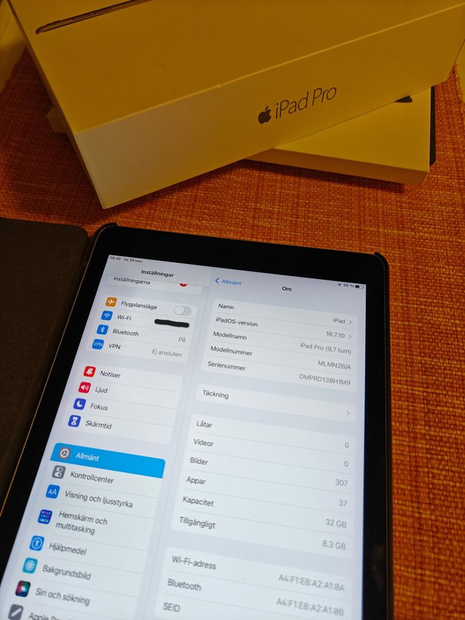 iPad Pro 9.7" 32GB med tillbehör