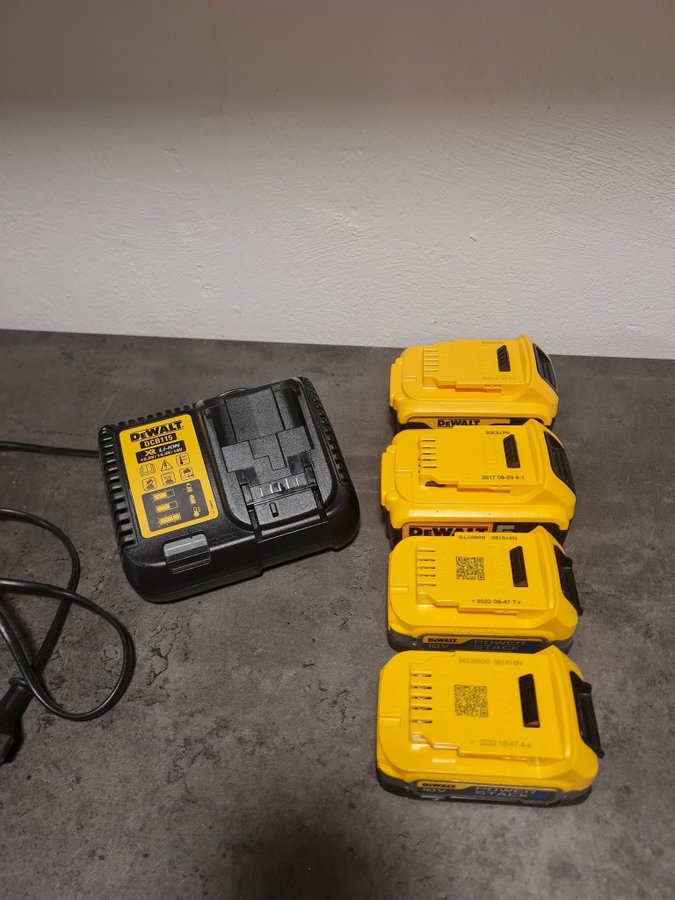 DEWALT batteri o laddare paket