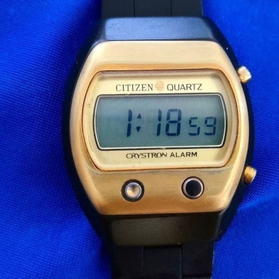 Crystron 502065 JDM Citizen’s world first LCD watch with an alarm 1975