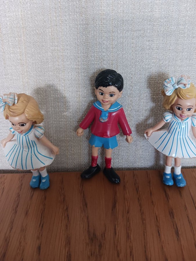 Pippi Långstrump figurer Annika Tommy 3 st