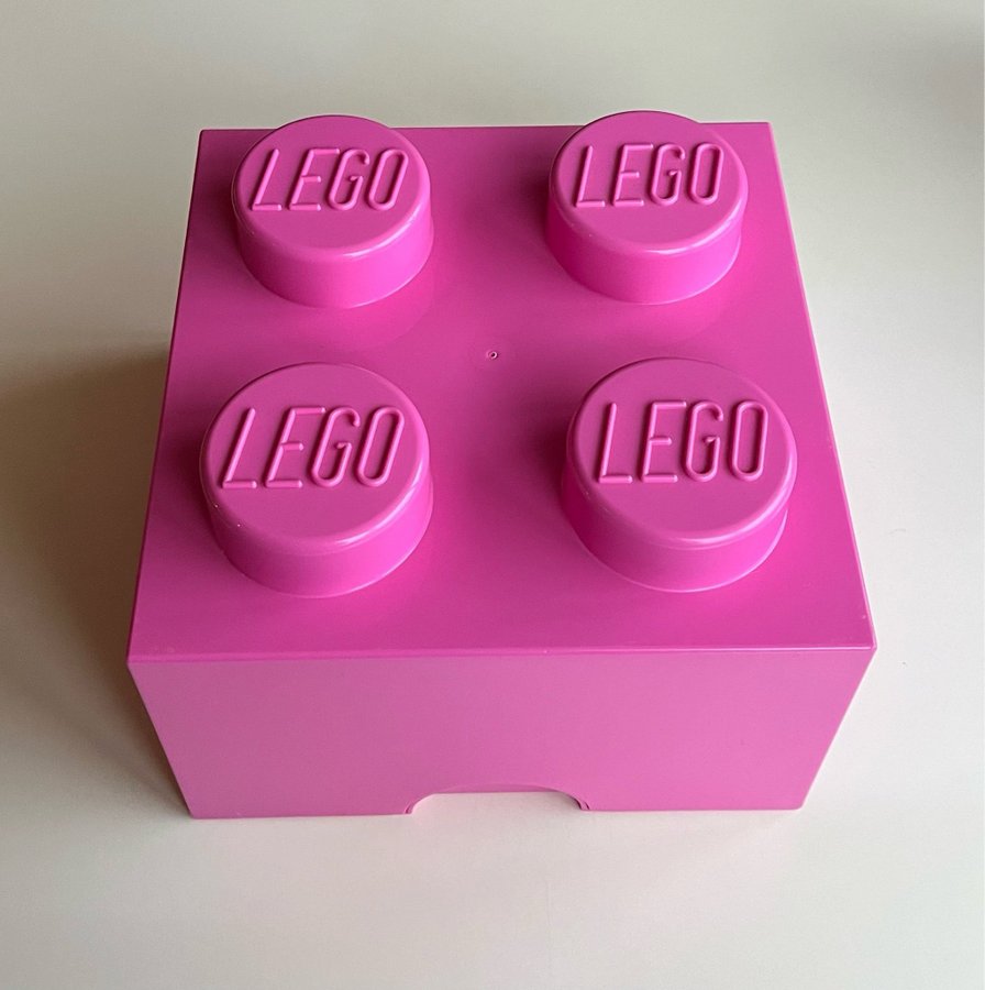 LEGO förvaringslåda rosa, mörkrosa. Fint skick!