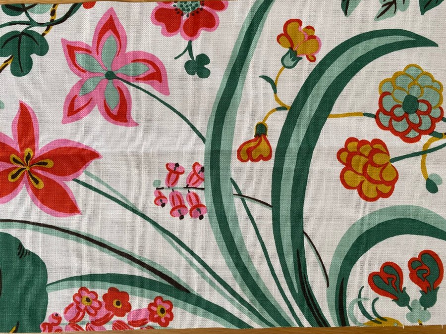 50x25 cm Tree in Bloom, stuvbit tyg, 100% lin, Svenskt Tenn, Josef Frank