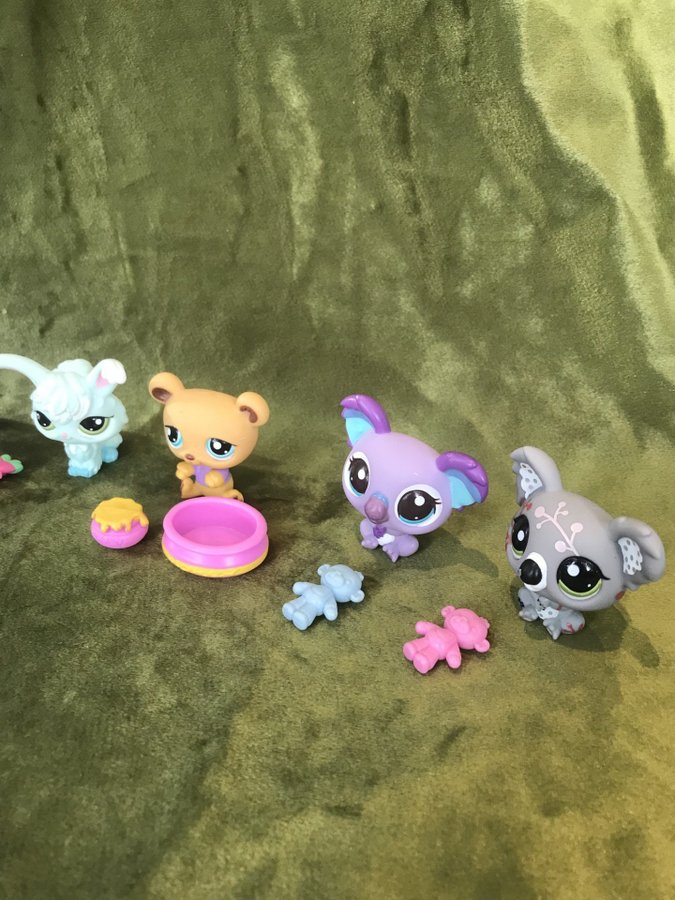 Littlest Pet Shop figurer - 6 st + flera tillbehör!