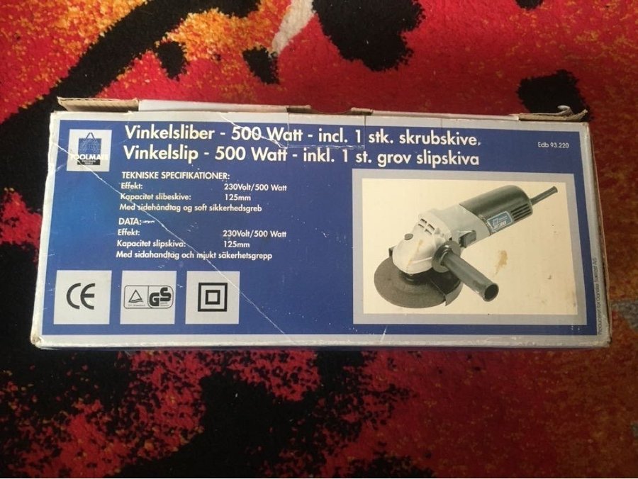 Vinkelslip 500 Watt - Inkl. 1 st. skruvbit