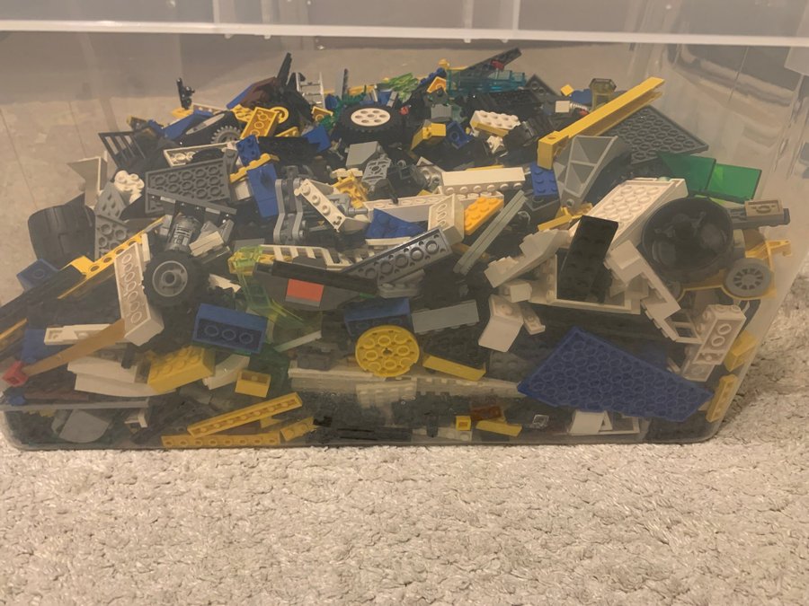 Lego-bitar i bulk , tvättat