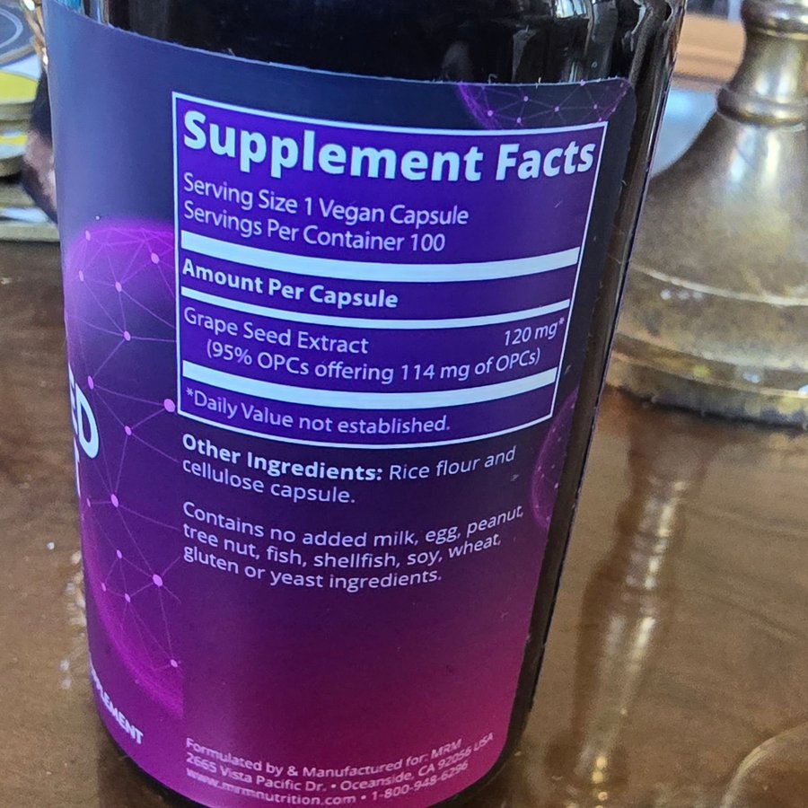 MRM Nutrition Grape Seed Extract 100 kapslar