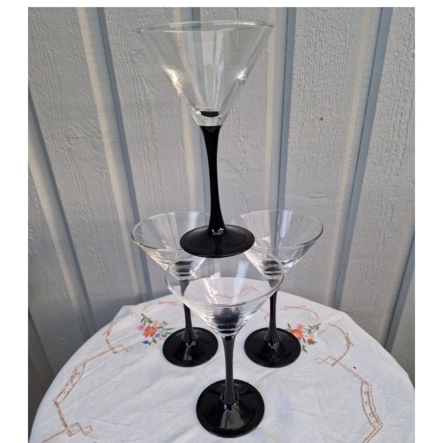 ARCOROC MARTINI GLAS 4st FRANCE RETRO VINTAGE