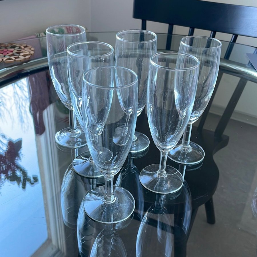 6st champagneglas