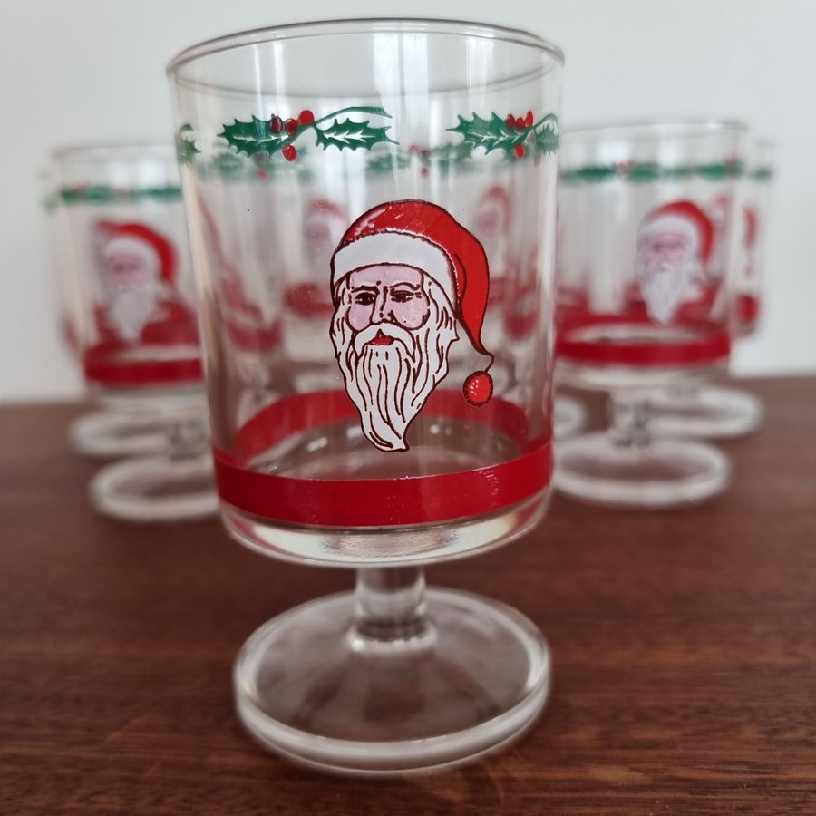 Fina glas med tomtar på! Jul, Advent, Tomte, Vinglas, France, Mistel