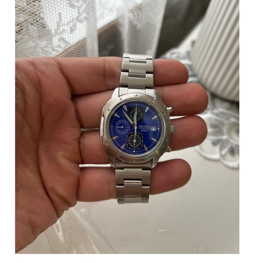 Seiko Chronograph Klocka Ref 7t92-0cl0