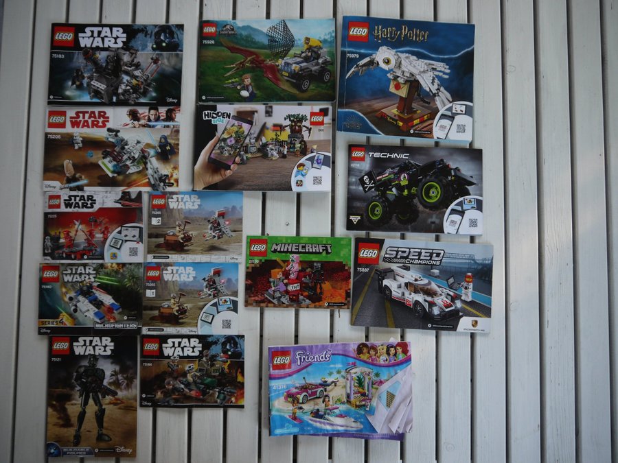 Lego Instruktioner beskrivning bla Star Wars Minecraft Harry Potter mm