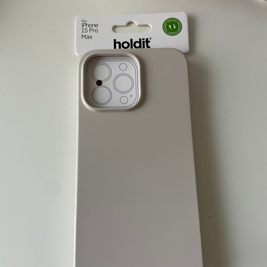 Beige Holdit skal för iPhone 15 Pro Max