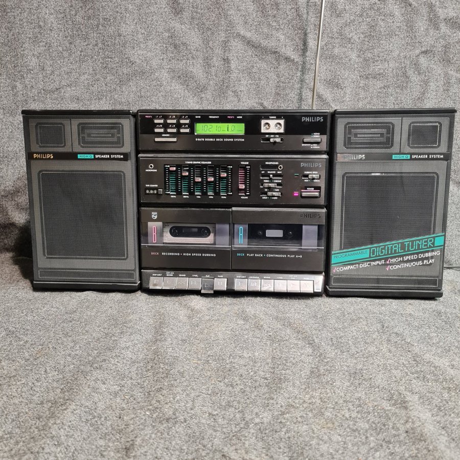 Philips D 8678 Stereo Radio Cassette Recorder