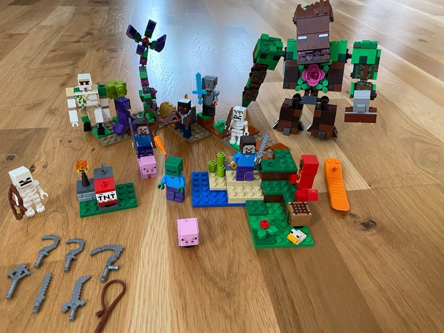 4 st kompletta LEGO Minecraft set