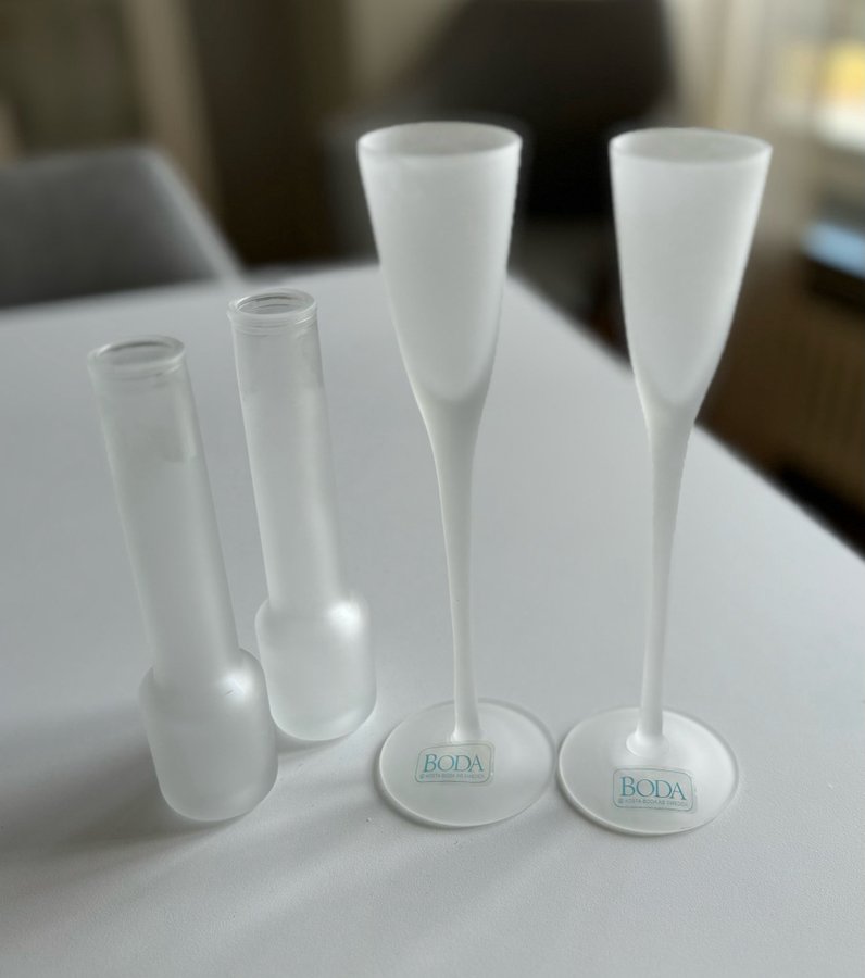 Kosta Boda glas - frostade snapsglas