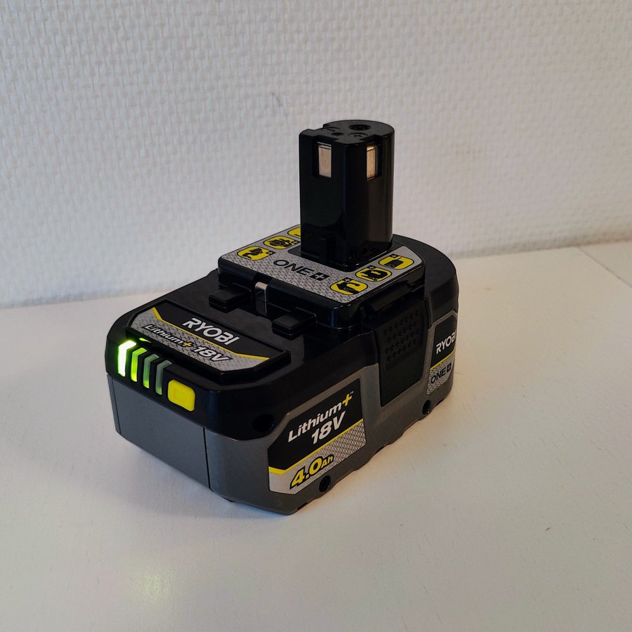 Ryobi 18V 4.0Ah batteri (NYTT)