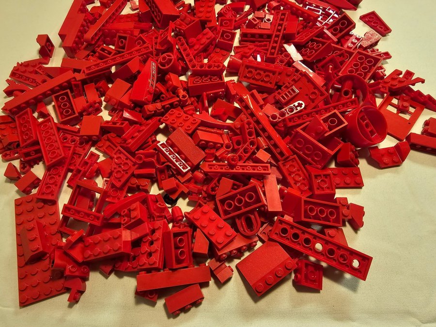 Äkta Lego 520 gram Röd Red