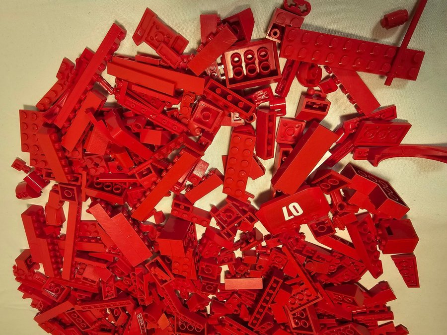 Äkta Lego 520 gram Röd Red