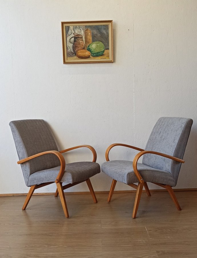 Mid-Century Armchairs, 1960s, Set of 2.