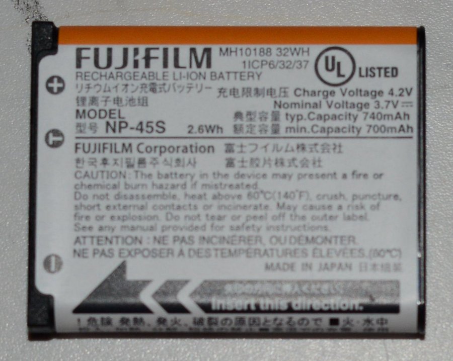 Fujifilm NP-45S batteri okänt skick