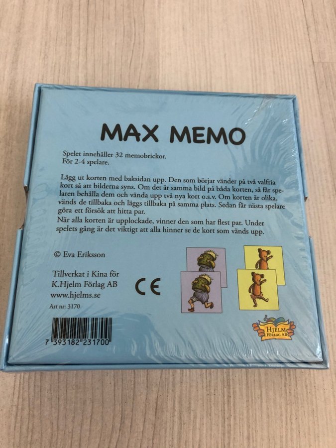 MAX MEMO ~Barbro Lindgren Eva Eriksson~ 32 brickor ~memory