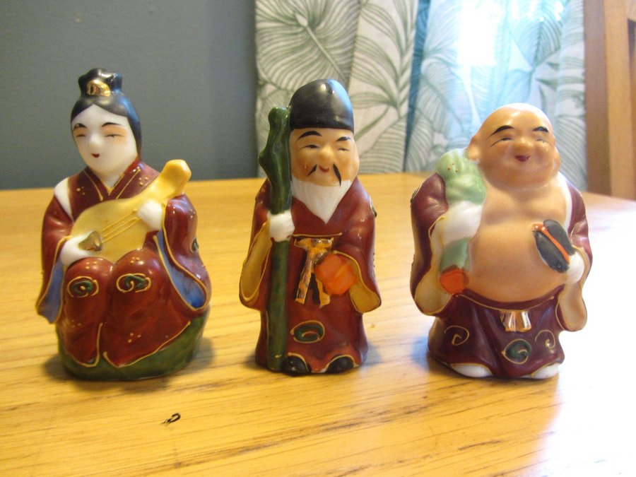 3st Asiatisk Figuriner Gubbar Prydnad Prydnadsfigurer samlare Kina/Japan