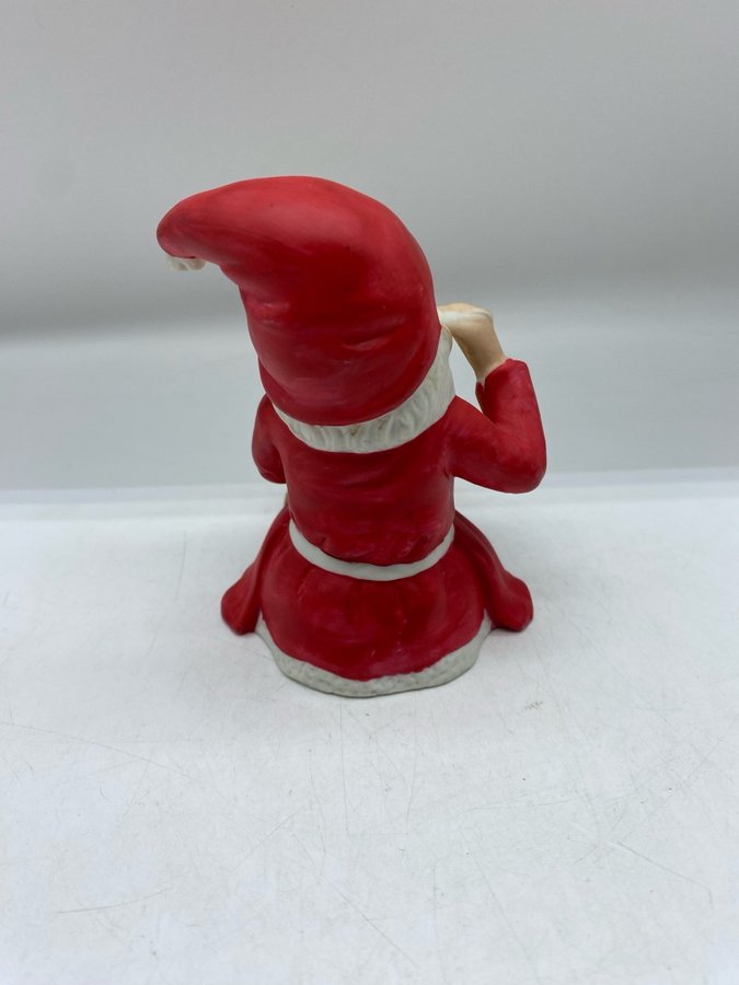 Jultomte Figur i Porslin Jul Advent Vintage Retro