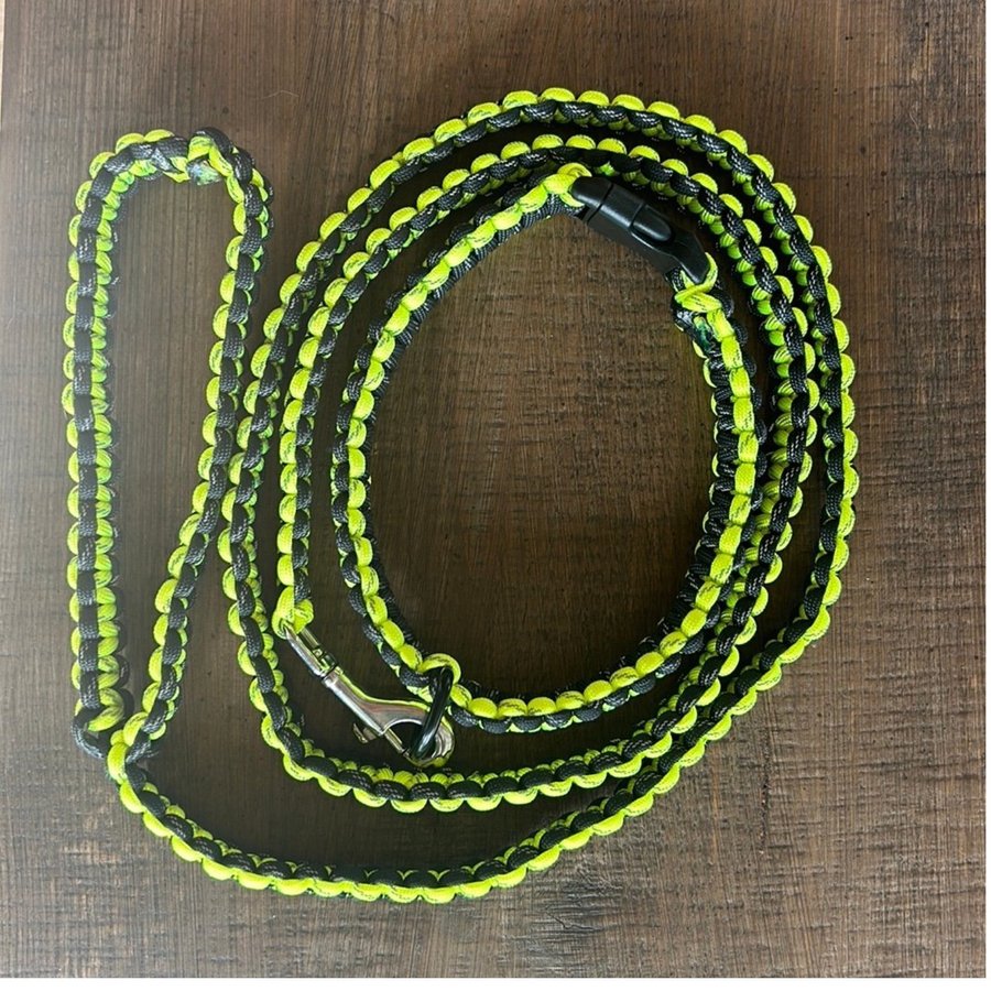 Koppel och Halsband i Svart och Neon Gult