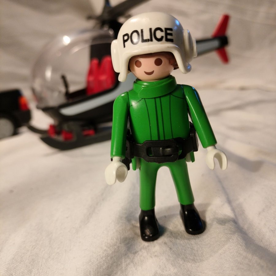 Playmobil Polisbil och Helikopter