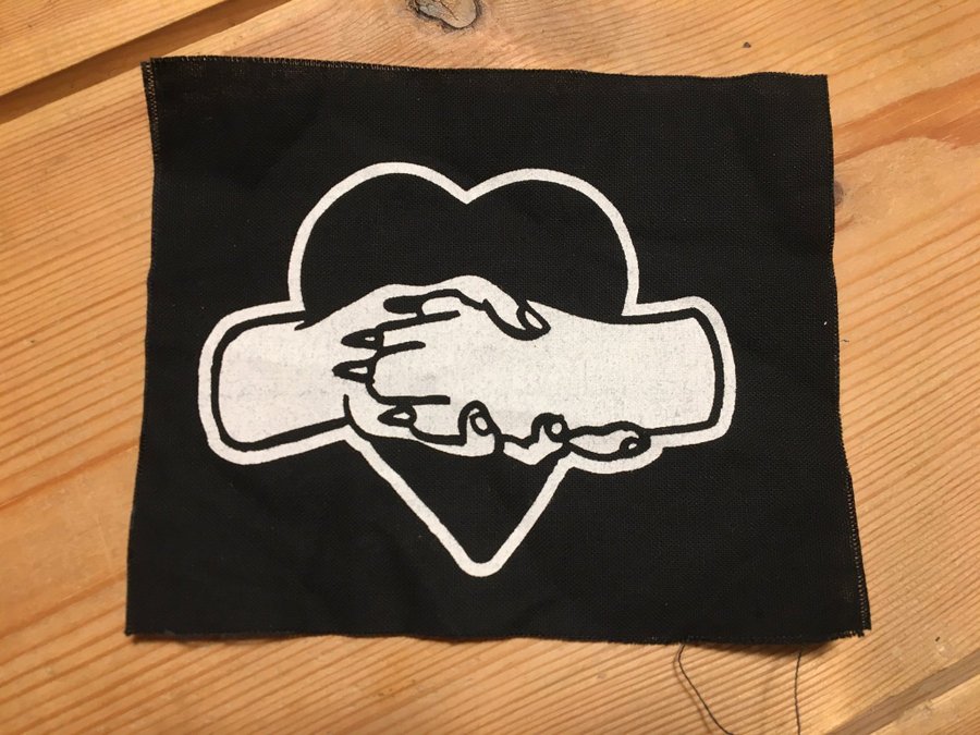 Vintage retro Djurens hippie folk Aktivism Vegansk tyg lapptäcke lappa broderi