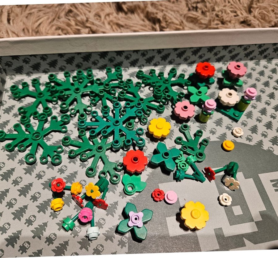 Lego blommor blad retro och nytt