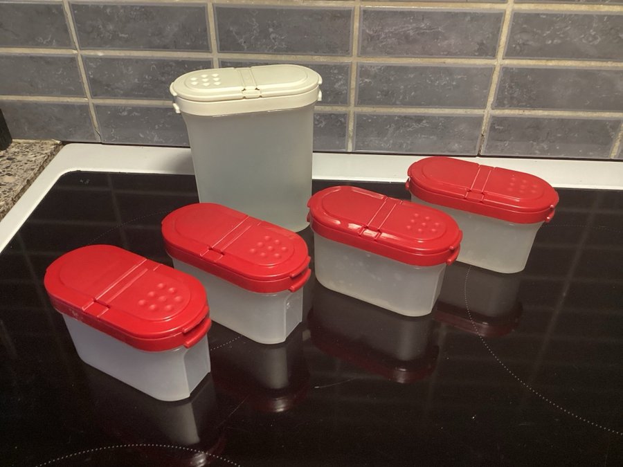 Tupperware kryddburkar 5 st