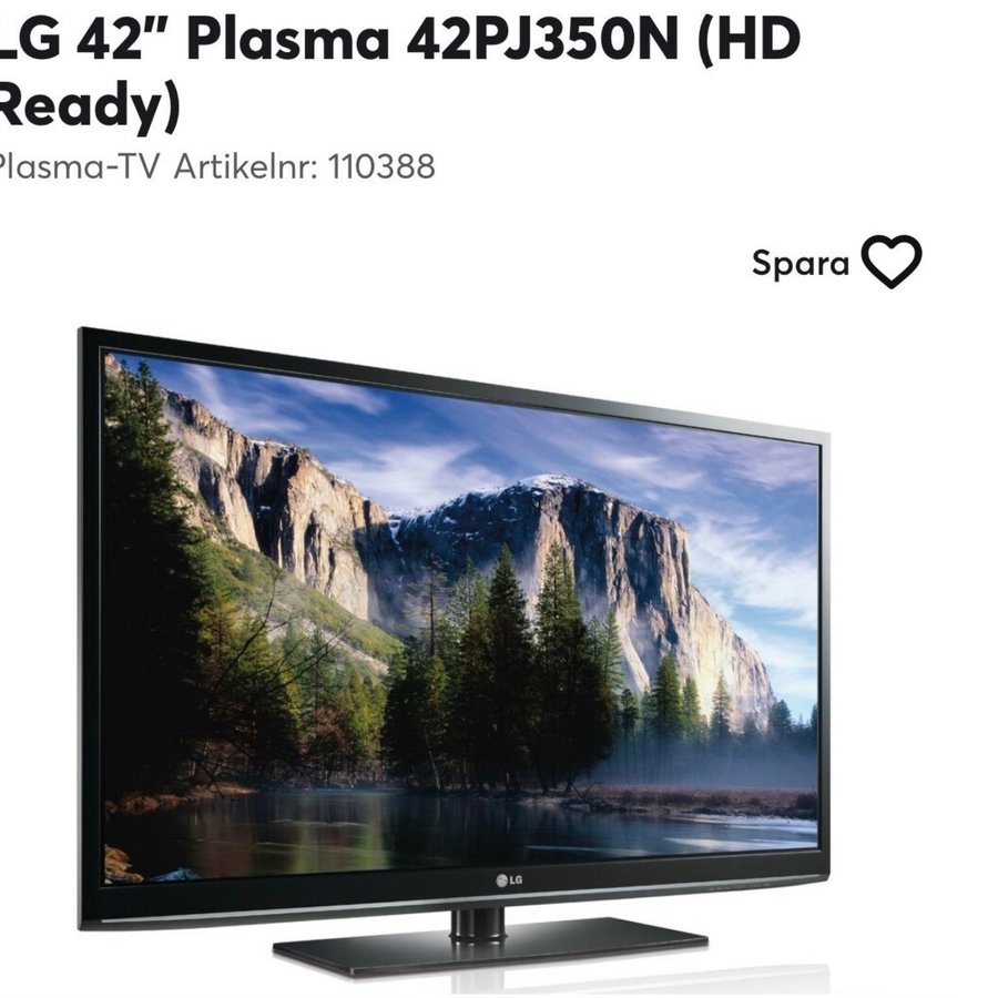 Fin platt-tv / LG 42-tums plasma-TV