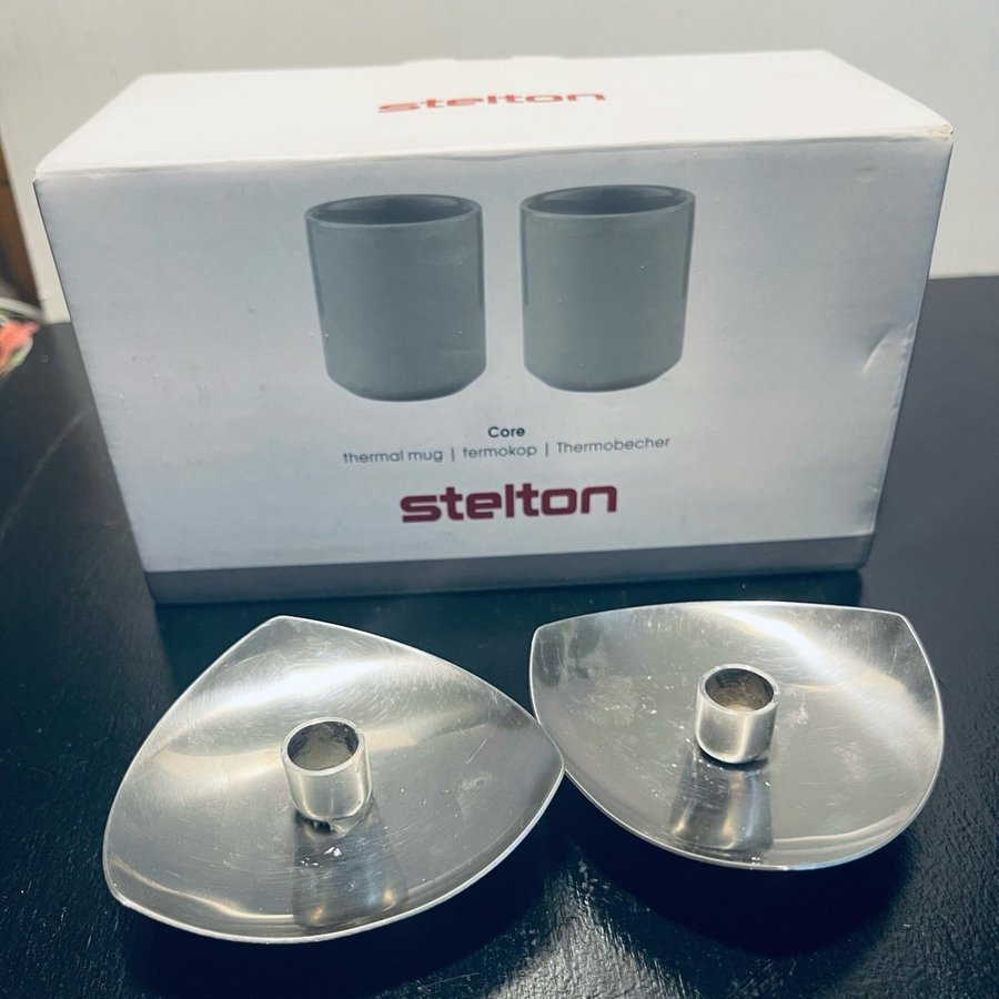 Stelton Core Termokops och 2 ljusstakar .