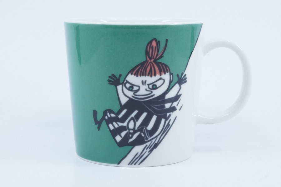 Muminmugg Lilla My glider, grön / Moomin Mug Little My Sliding [B]