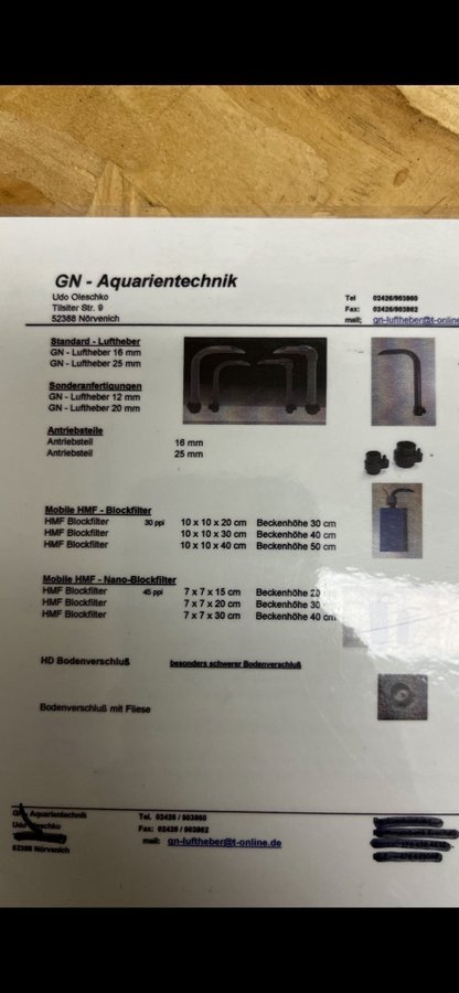 GN - Aquarientechnik antriebsteil